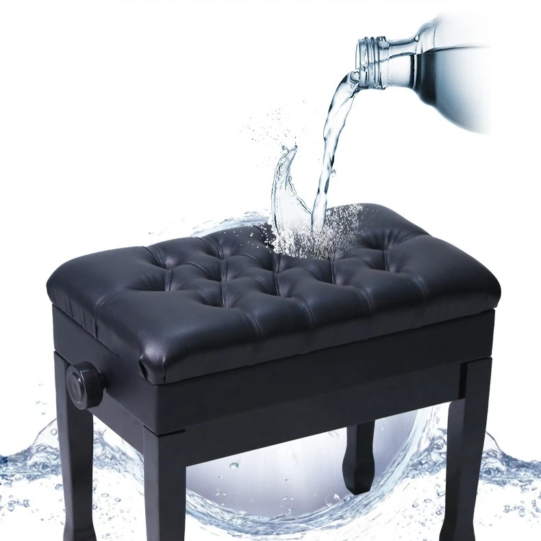 

Hooqu Wide Wooden Lift Piano Stool Thickened Stool Surface Grand Piano Stool European Modern Musical Instrument Stool