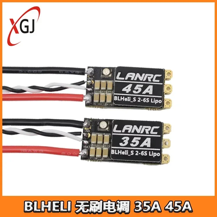 

LANRC RC Модель 35A ESC 45A ESC FPV Racing Drone Светодиодный светильник с открытым исходным кодом для Bluebird BLHELI Высокопроизводительный контроллер скорости