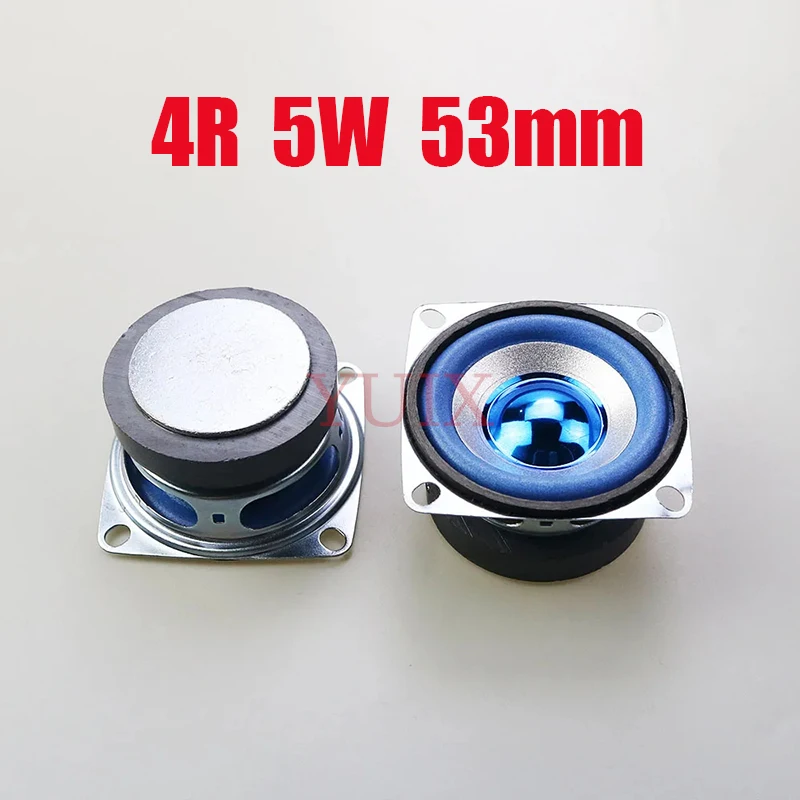 YUXI 1 pz 4 Ohm 5 W 53 MILLIMETRI Bluetooth Audio Radio Altoparlante 45mm Altoparlante Magnetico Esterno Schiuma Giallo Blu Rosso Verde Bordo Tappo Luminoso