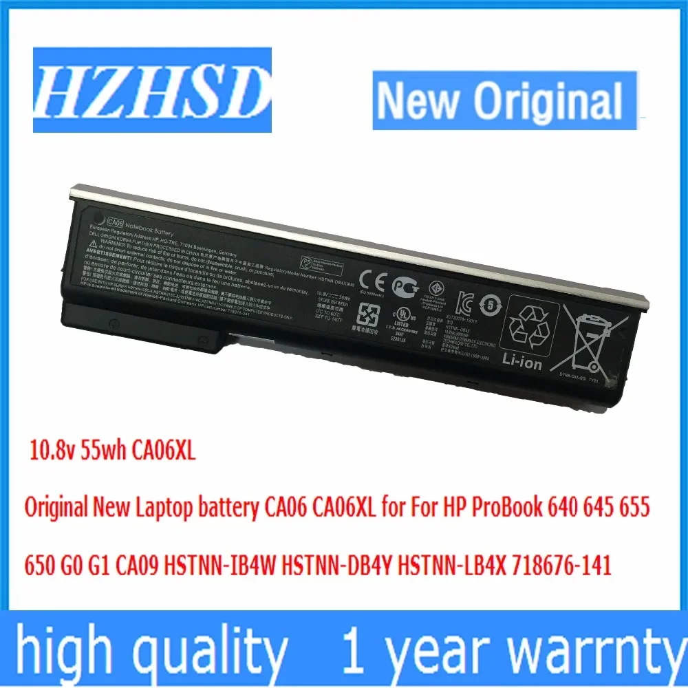 

Оригинальный новый аккумулятор CA06XL для Ноутбука 10,8 В, 55 Вт/ч, CA06 для HP ProBook640 645 655 650 G0 G1 CA09, Φ