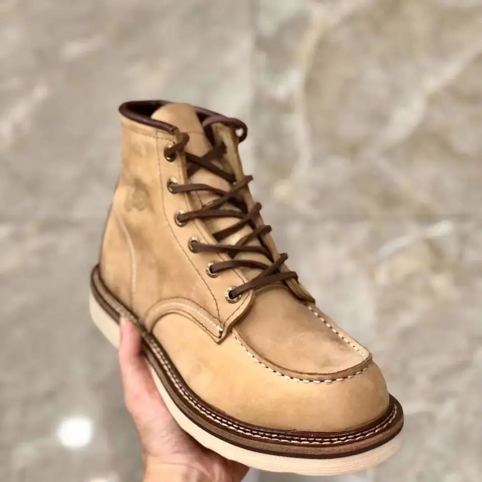 Men's and women's shoes high-top British style tooling boots medium-top leather outdoor locomotive short boots 1907