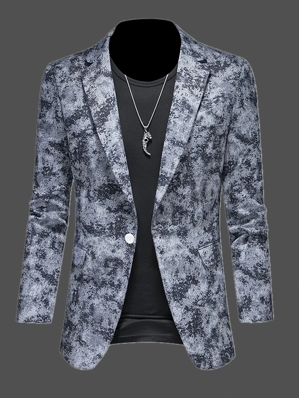 

Мужской камуфляжный костюм Slim Fit: модный повседневный комплект для весны и осени, большие размеры, трендовый деловой повседневный костюм