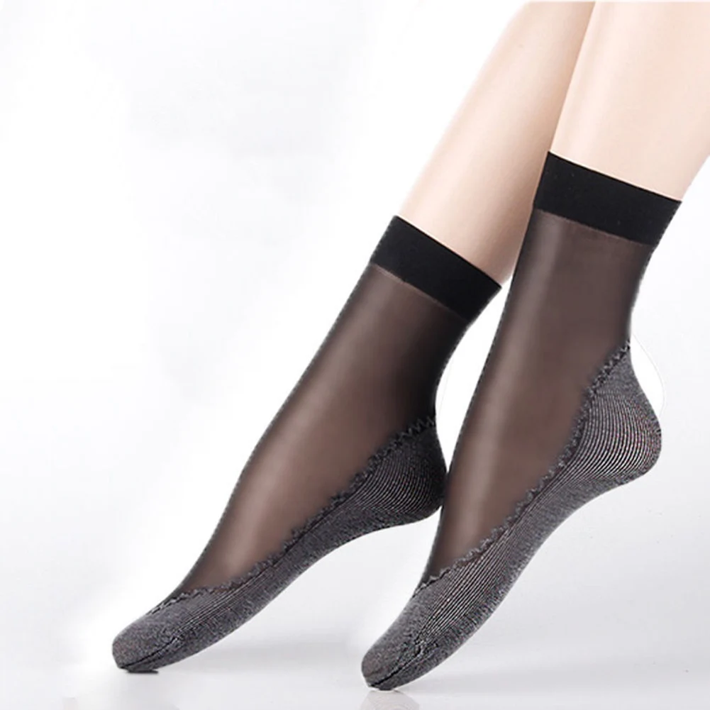 

Spring Summer Women Soft Velvet Silk Socks Patchwork Non-Slip Ladies Ultrathin Breathable Comfortable Casual Low Tube Sock