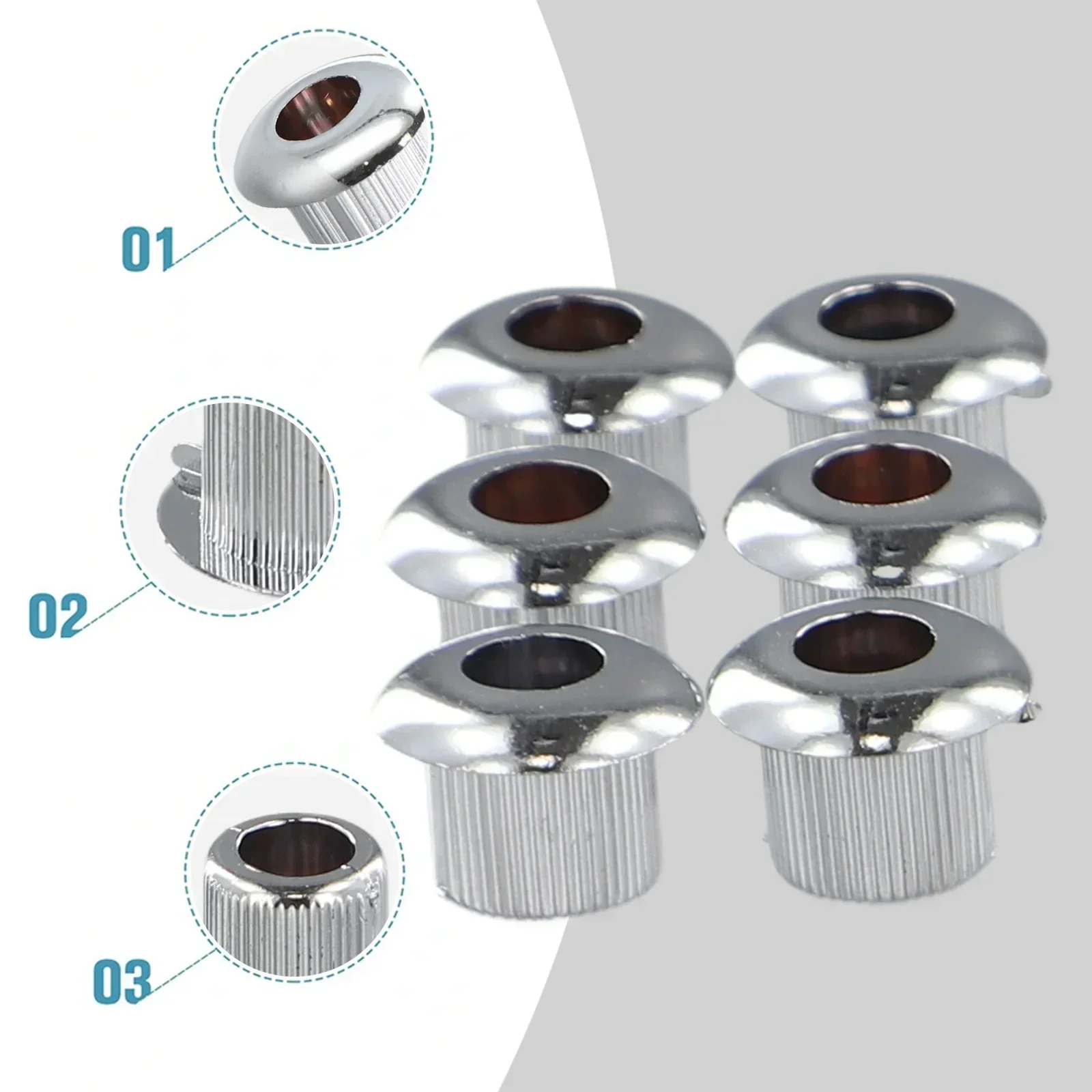 빈티지 기타 금속 부시용 튜너 부시, 10mm 악기, 실용적, 신제품, 6 개