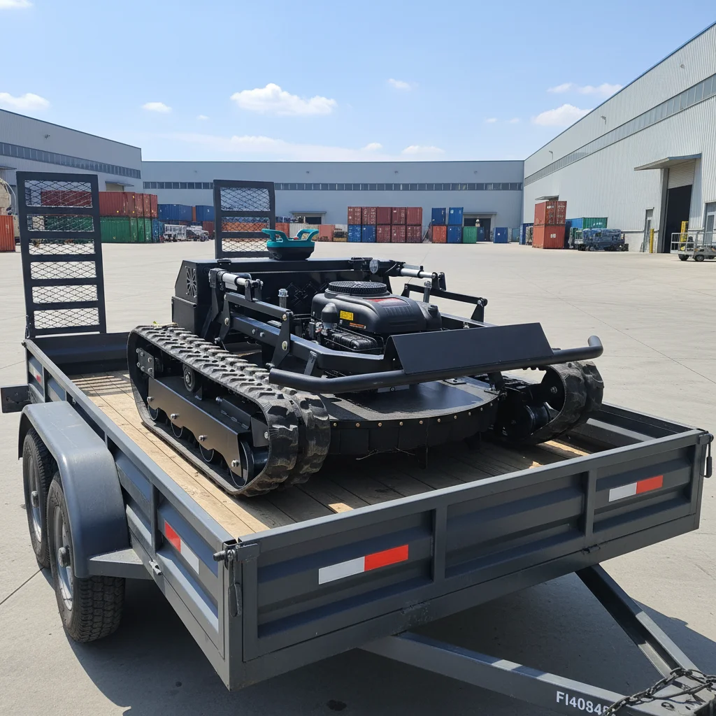 

Tracked Lawn Mower Electric Remote Control Four-wheel Drive Off-road Mower for Orchard Slope