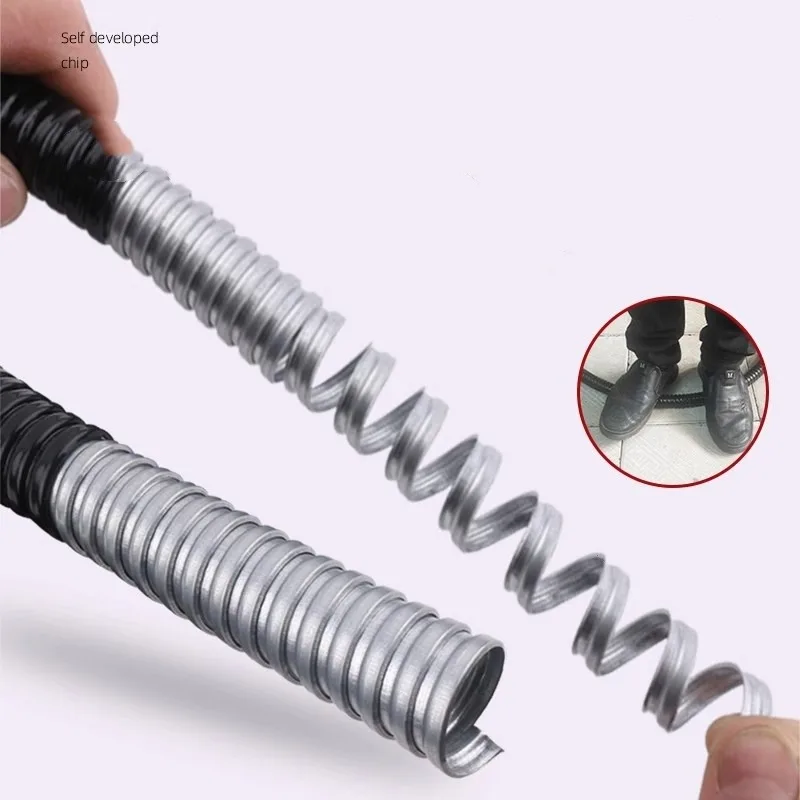 8mm-38mm Plastic coated metal Corrugated Pipe Wire Line Cable Conduit Protect Threaded Hose Rat-proof Pipe Sleeve Home Hardware