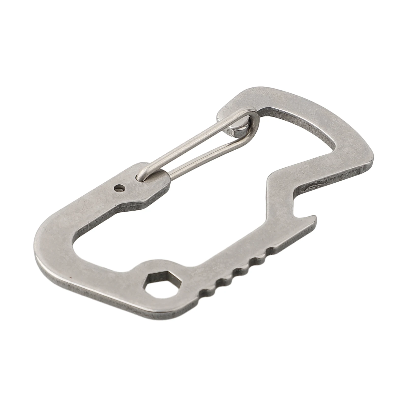 Bottle Opener Carabiner Outdoor Factory Home Silver Stainless Steel Quick Release 1 Pc 3.3*6.8cm Inner Hexagonal