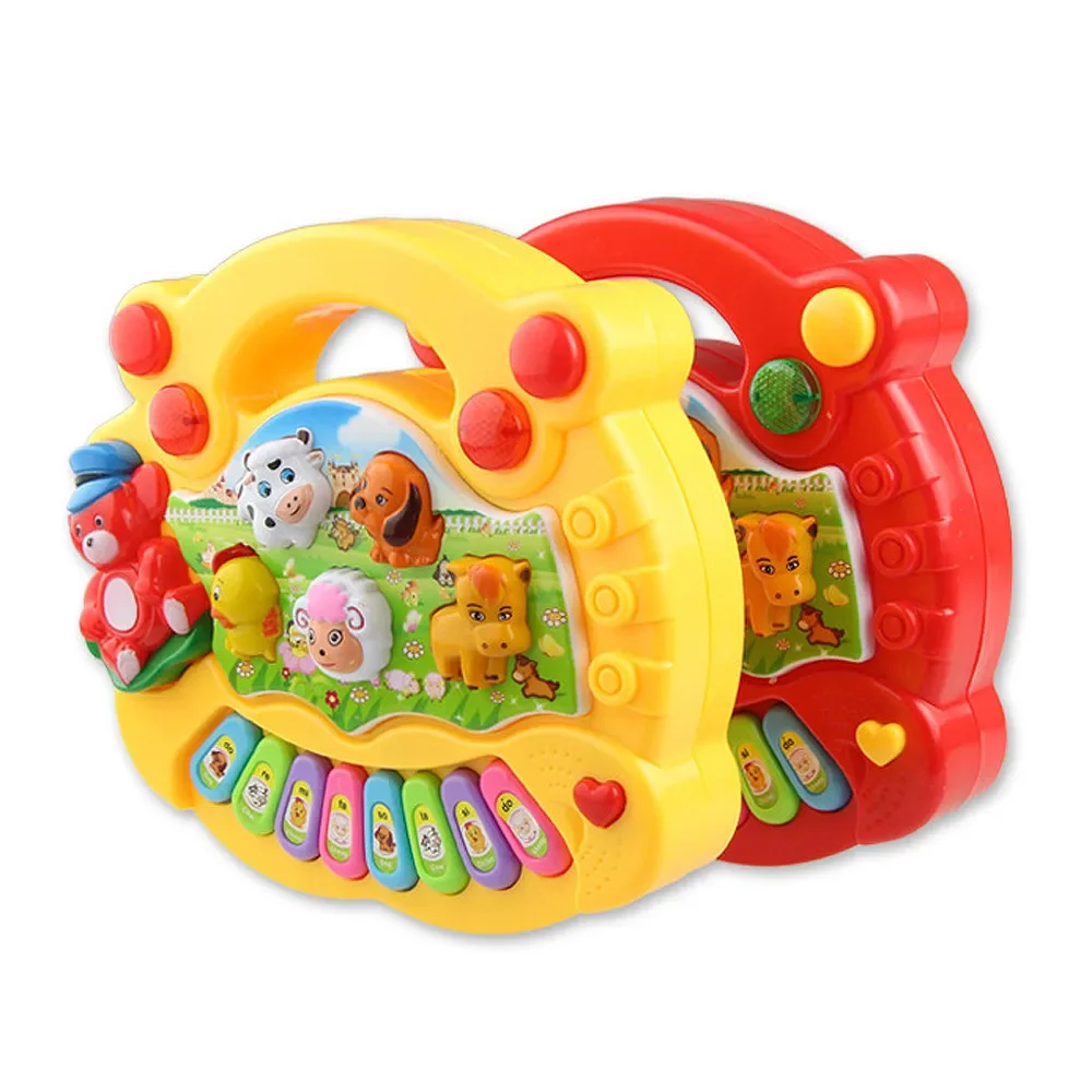 

Musical Instrument Toy Baby Kids Animal Farm Piano Developmental Music Educational Toys For Children Christmas New Year Gift GYH