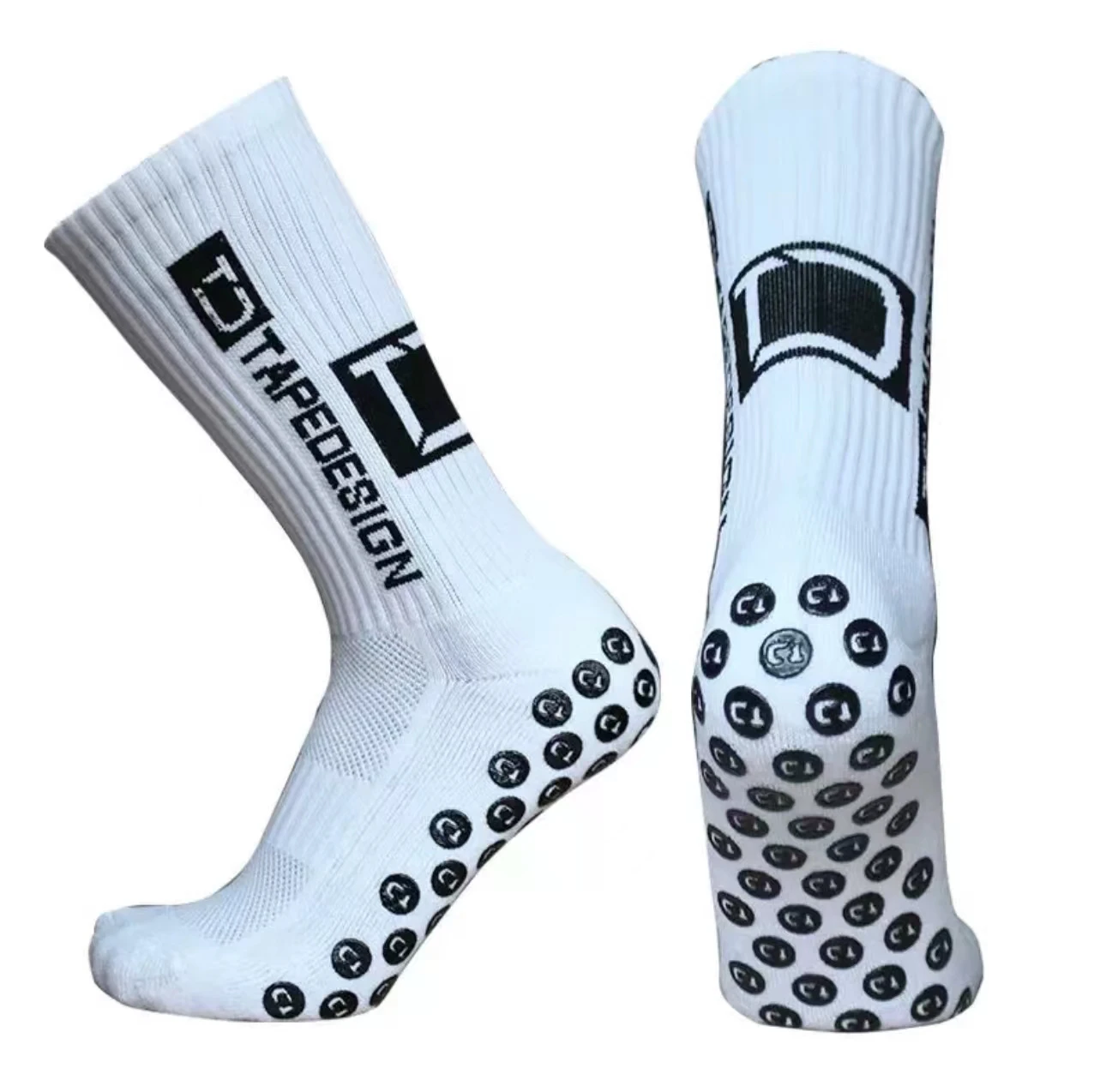 Calcetines deportivos antideslizantes para fútbol, medias de tubo para deportes al aire libre, Fondo de toalla, ciclismo, absorción del sudor, ventilación, 3 pares