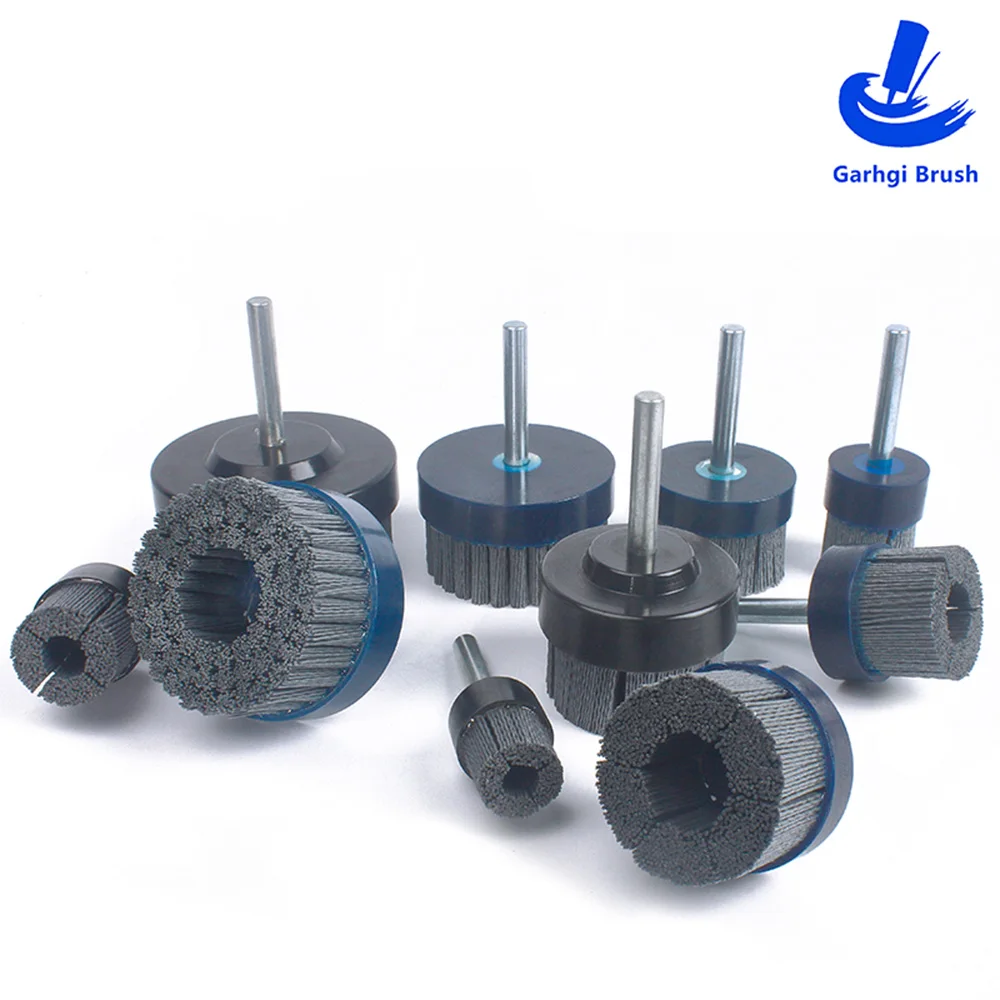 Industrial Abrasive Nylon Brush Disc Silicon Carbide Ceramic Metal Aluminum Deburring Polishing Removal Robotic Automated CNC