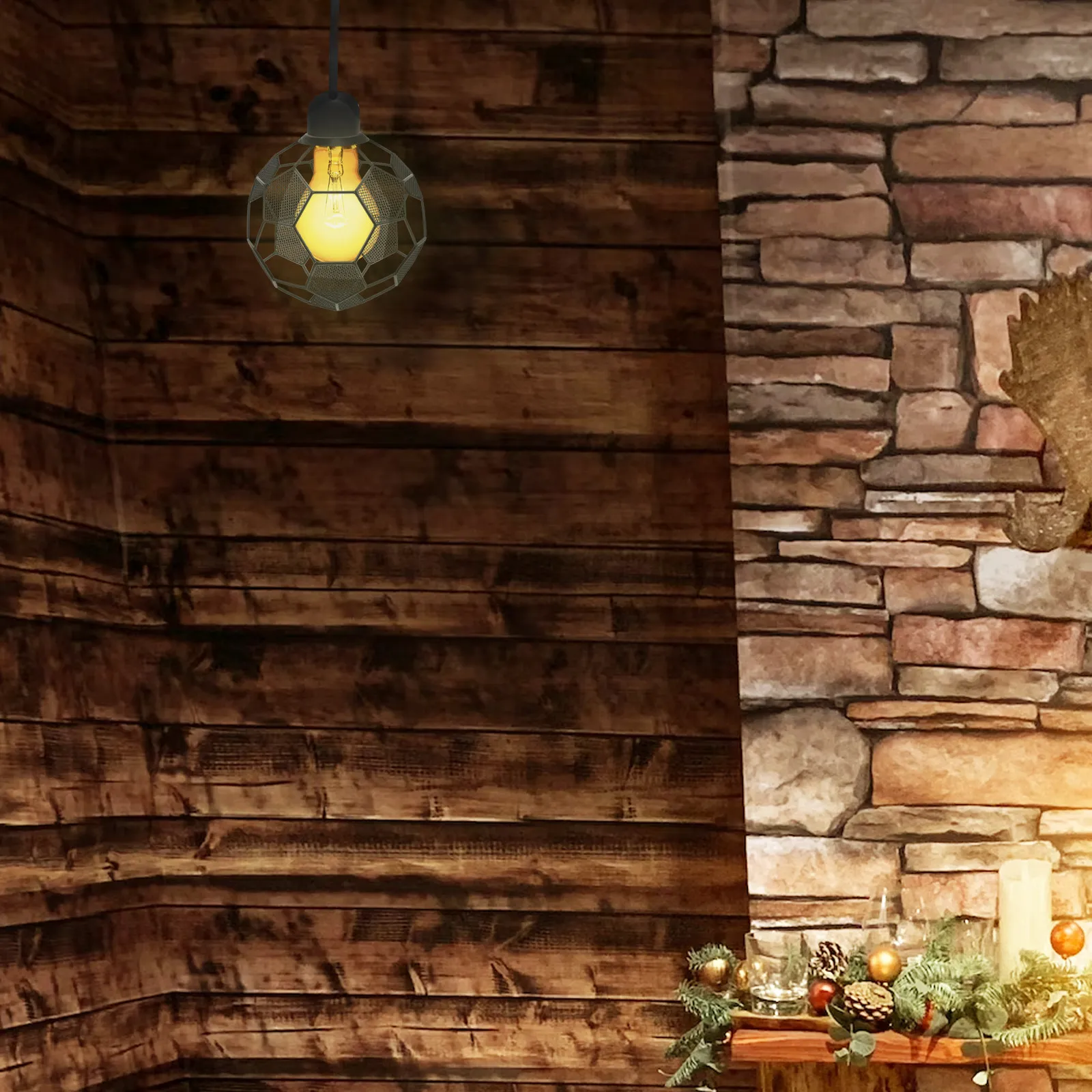 

Современный металлический абажур для подвесного светильника в форме футбольного мяча, ретро-дизайн, сменный плафон для отелей и ресторанов