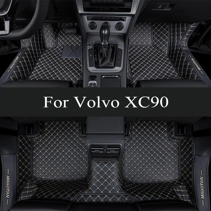 

Car Mats For Volvo XC90 MK1 5 Seat 2002~2014 Leather Floor Mat Set Rug Auto Interior Parts Carpet Anti Dirt Pad Car trunk mat