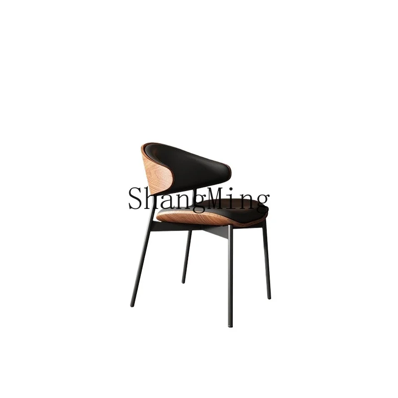 

ZYH retro walnut solid wood rock slab dining table and chair combination medium and antique rectangular household chair