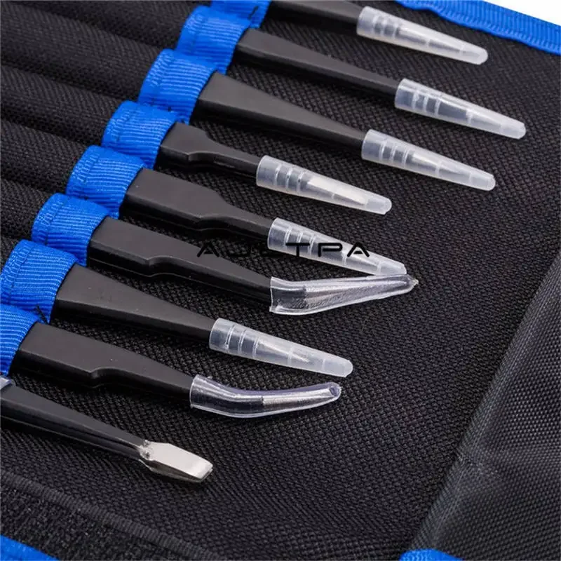 Stainless Steel Precision Antistatic Electrostatic Tweezers Set Maintenance Tools Professional Electronic Tweezers SIKEZHAN image 4