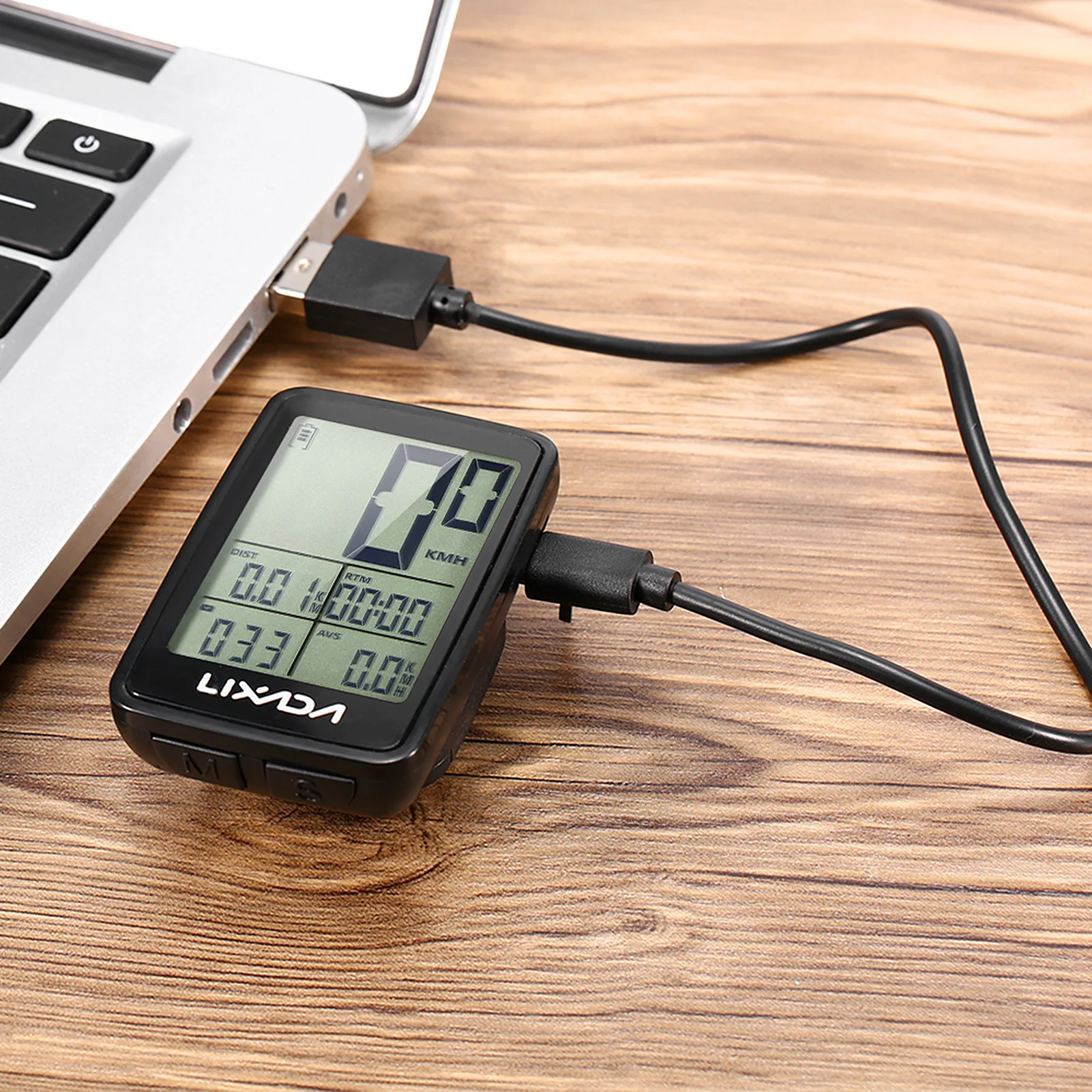 Lixada Bike Computer USB Rechargeable Wireless Bike Cycling Computer ​11 Functions Bicycle Speedometer Odometer BKV-1206