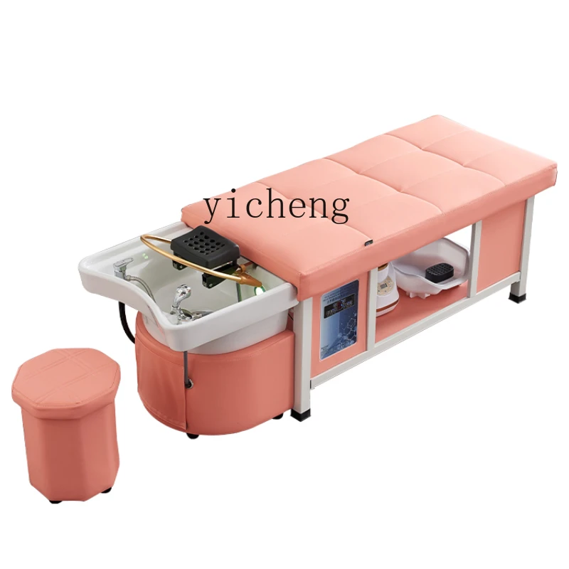 

ZK High-End Ceramic Basin Steel Frame Shampoo Chair Water Circulation Fumigation Head Therapy Bed