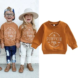 2022-07-21 Lioraitiin 0-4Years Toddler Baby Girl Boy Halloween Sweatshirts Long Sleeve Letter Printed O-neck Top