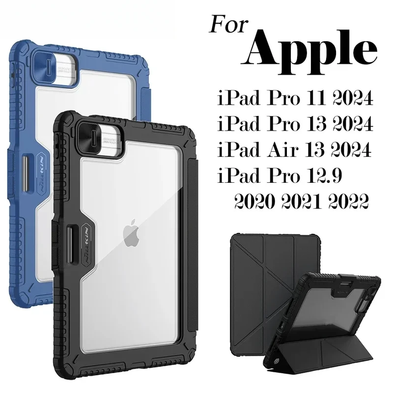 

Гибридный кожаный чехол премиум-класса для iPad Air 13 2024/Pro 11-12,9 (2020-2024) — чехол для камеры, кожаный бампер