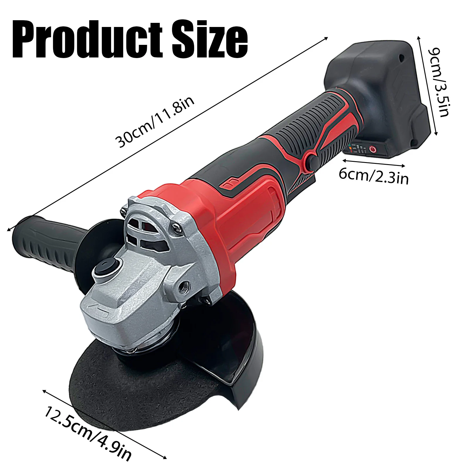 

Electric Cordless Grinding Tool 4.5 Inch, 6 Speed Brushless Angle Grinder, Multi-Purpose Cutter Polisher Fit for Milwaukee 18V M18 Battery