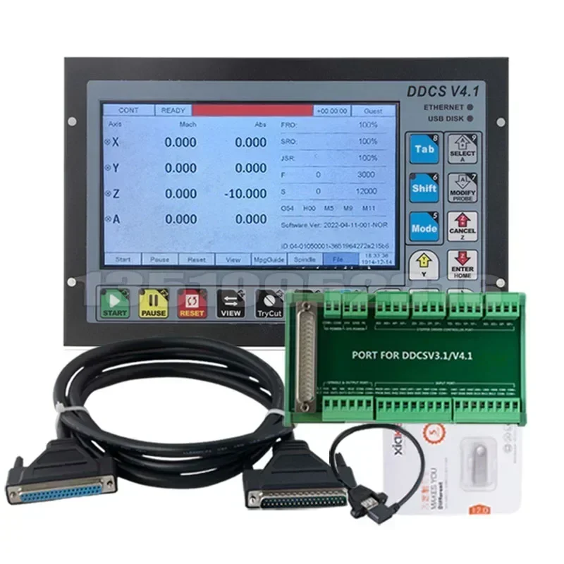 The Latest Ddcs V4.1 3/4 Axis Independent Offline Controller Machine Tool Engraving And Milling Cnc Motion Control System