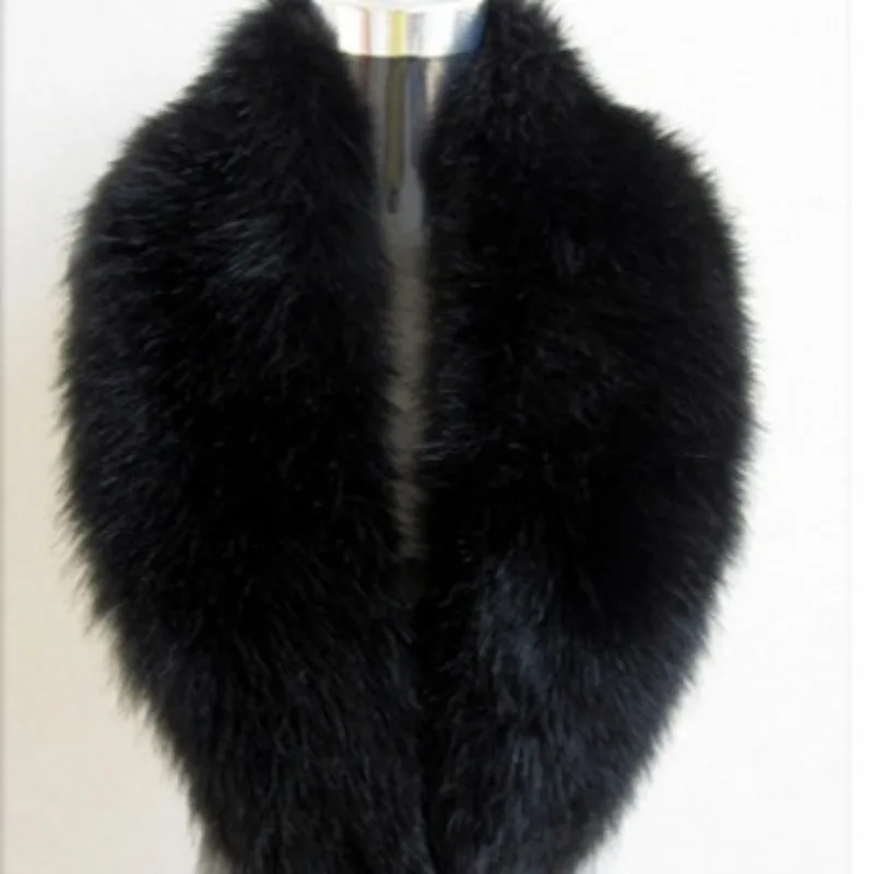 Imitation fox fur collar women's shawl large fur collar scarf, warm and thickened imitation fur scarf