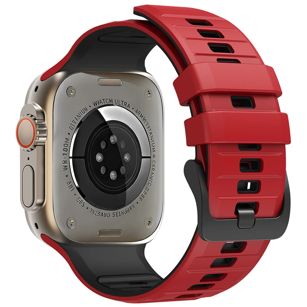Silikon-Sportarmband für Apple Watch Band 49mm 46mm 45mm 44mm 42mm Correa Armband iWatch Series 11 10 9 8 7 6 5 SE3 Ultra 3 2