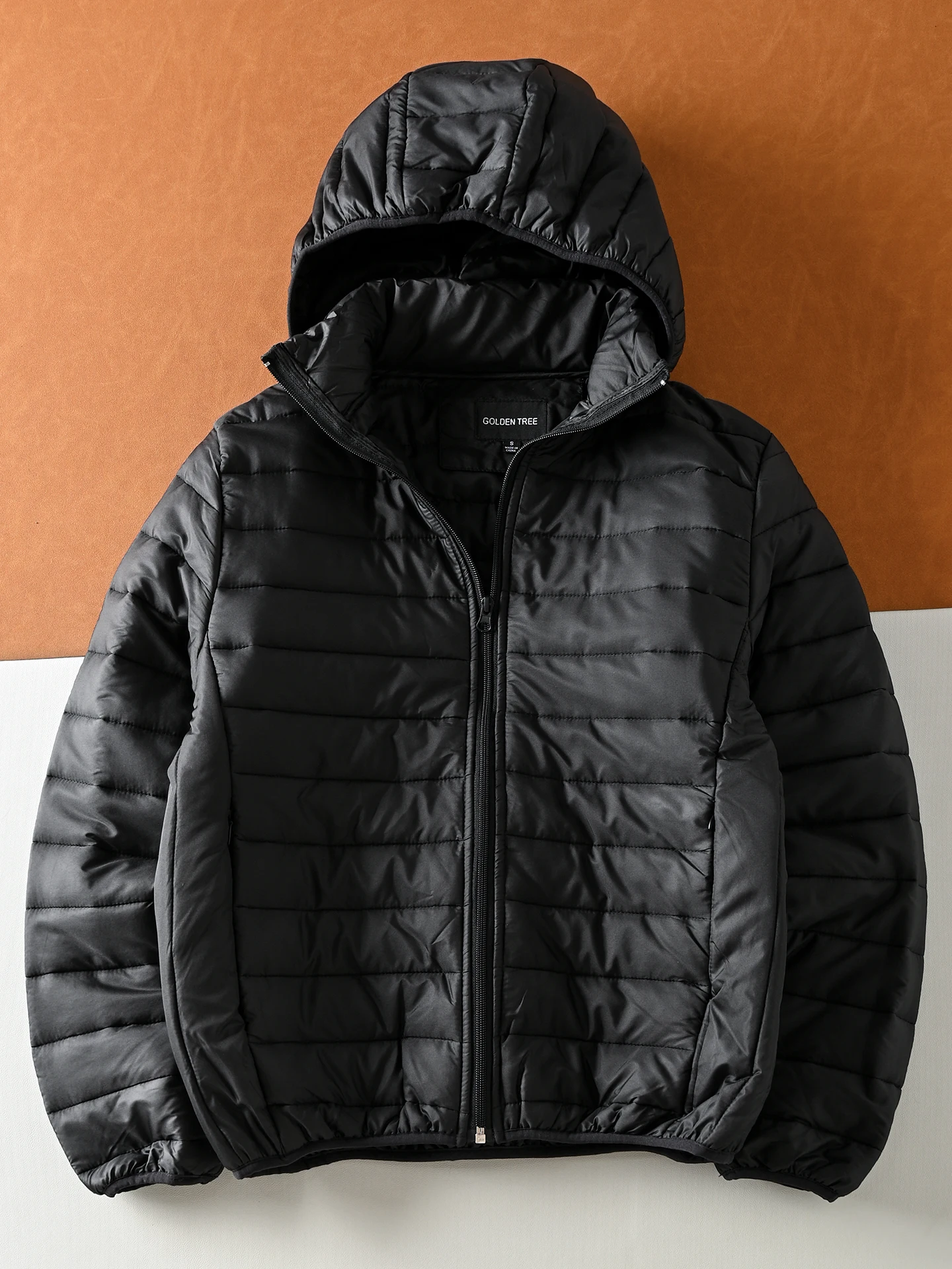 

Lightweight Winter Men's Cotton Jaet Hooded Windproof Warm Faion Urban Sle Long Sve Loose Fit Youth Casual Coat