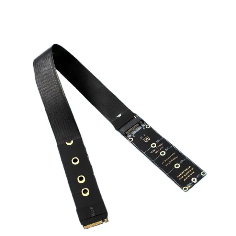 مجموعة واحدة من بطاقة PCIe 4.0 M.2 NVMe Riser - كابل تمديد M-Key لأجهزة SSD 2230/2242/2260/2280 (متوافق مع PCIe وSATA)
