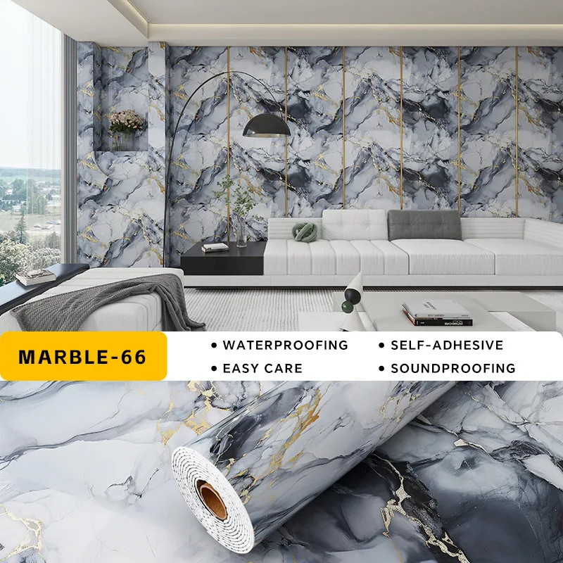 

Наклейка на обои с имитацией мрамора, самоклеящиеся водонепроницаемые съемные обои, домашний декор для фона, стены, ванной комнаты