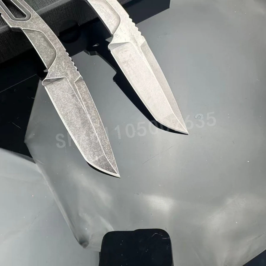 سكين مستقيم عالي الصلابة من RAO متين 8Cr13Mov من الفولاذ للتخييم والمشي لمسافات طويلة EDC للدفاع عن النفس والبقاء في البرية