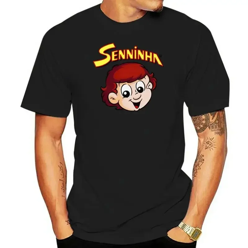 Top Tee Men T Shirt Cotton Print Shirts Ayrton Senna Senninha Short Sleeve Hip Hop T-Shirt Summer Funny Style Graphic Clothing