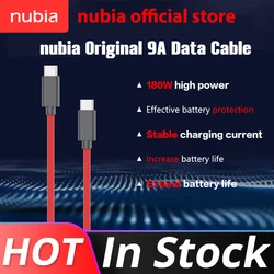 Original Nubia 6A Gaming Data Cable 9A Cable USB Type-C to USB Type-C 6A Braided Date Cable