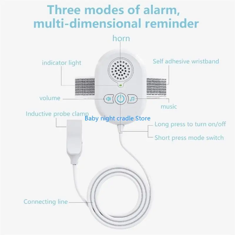 

J2FF Urine Detection Alarm for Kids Adults Potty Training USB C Rechargeable Bed Wetting Alarm with Multiple Alert Modes
