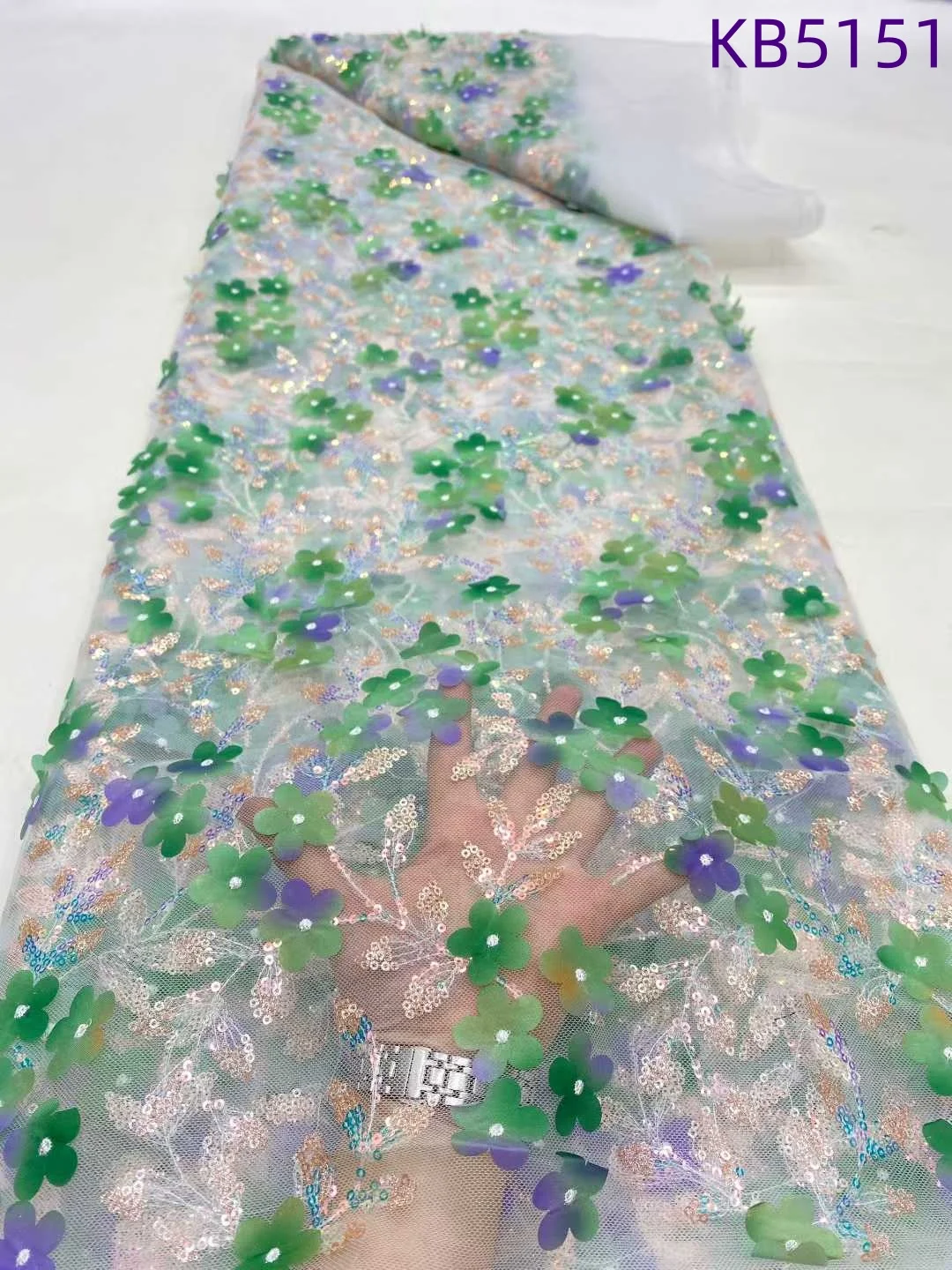 

Нигерийские розовые бусины, вышитые кружевные ткани, африканская ткань, кружево, высокое качество, 2025, тюль, кружевная ткань для шитья KB5151