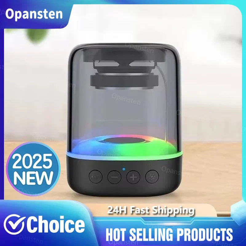 Haut-parleurs portables Bluetooth 5.0, lumière RGB, son HD, Mini haut-parleur de bureau sans fil, pour fête à domicile, vélo en plein air
