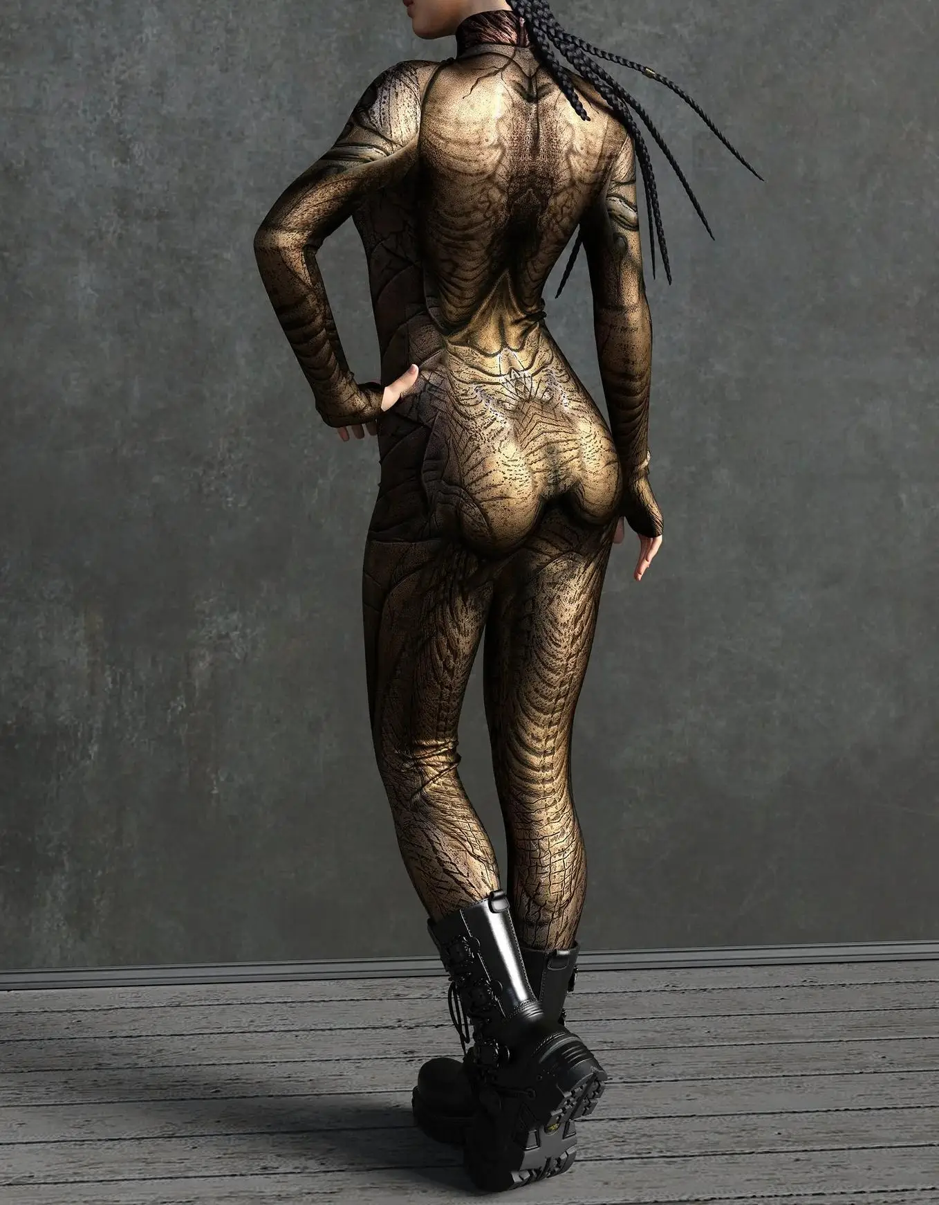 Halloween Anime Horror Spezies Cosplay Jumpsuit Terror Monster Skin Bodysuit Steampunk Party Show Anzug Unisex Rave Zentai – Detail 26