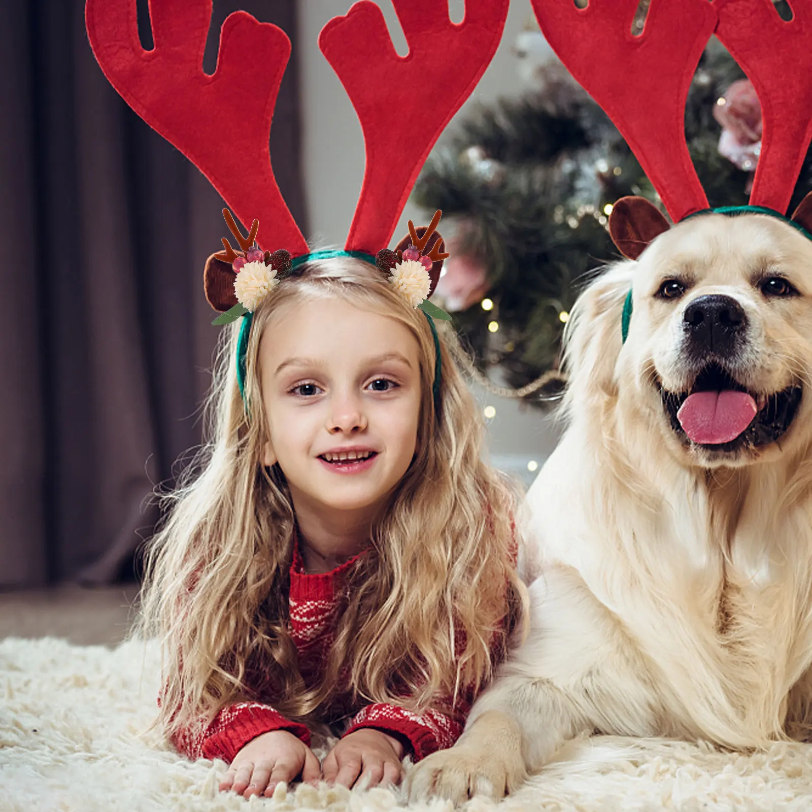 

Elk Antler Hair Clips Barrettes Xmas Headdress Hairpins Accessories Decorations for Girls Women Non Slip Clasps