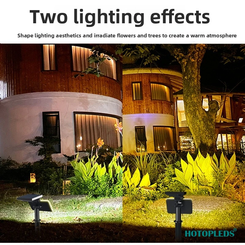 Solar Lawn Light Outdoor Waterproof Garden Light Garden Landscape Light, Super Bright 62LED Floor Plug Flood Light