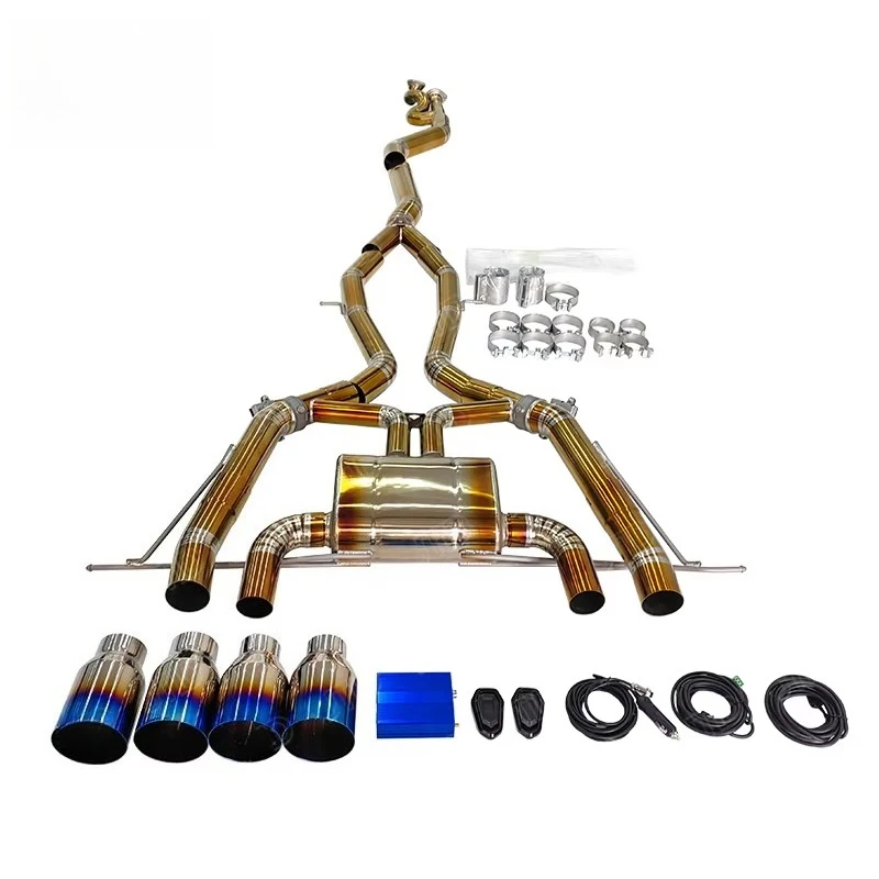 

For 2021-2022 M3 M4 G80 G82 Titanium Valved Exhaust Catback System - Valvetronic Remote Control with Carbon Tips