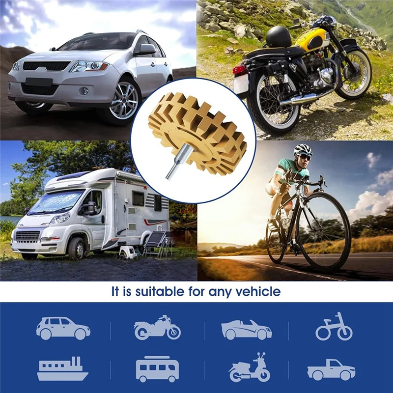 N10R-Decal Remover Eraser Wheel Rubber Eraser Wheel Wheel Remover Disk Eraser Wheel Tool Kit For Car