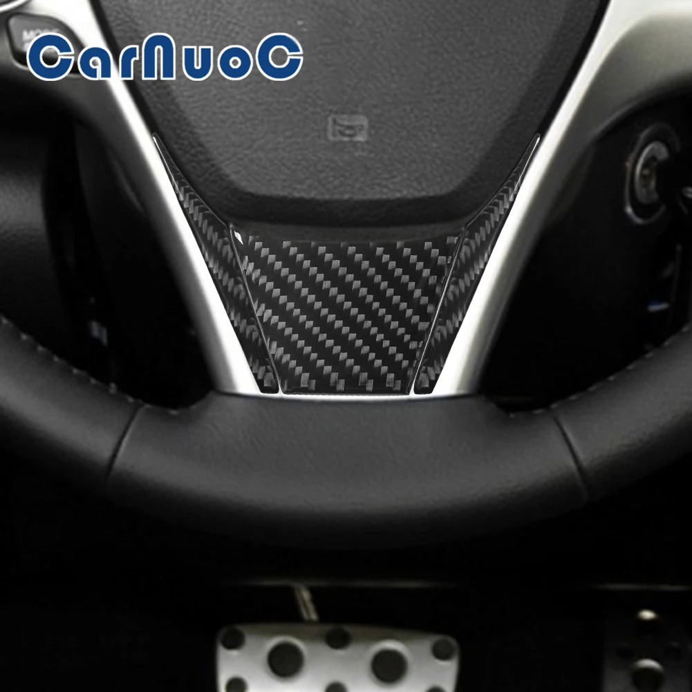 

Car Steering Wheel Cover Sticker For Toyota Camry 2012-2014 Decorative Strip Accessories Auto Carbon Fiber Interior Mouldings