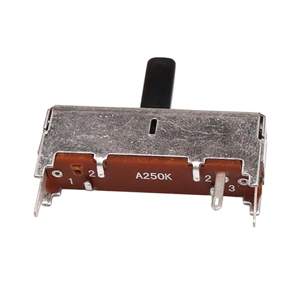 Posicionador deslizante durável do potenciômetro do cone da guitarra do metal A250K