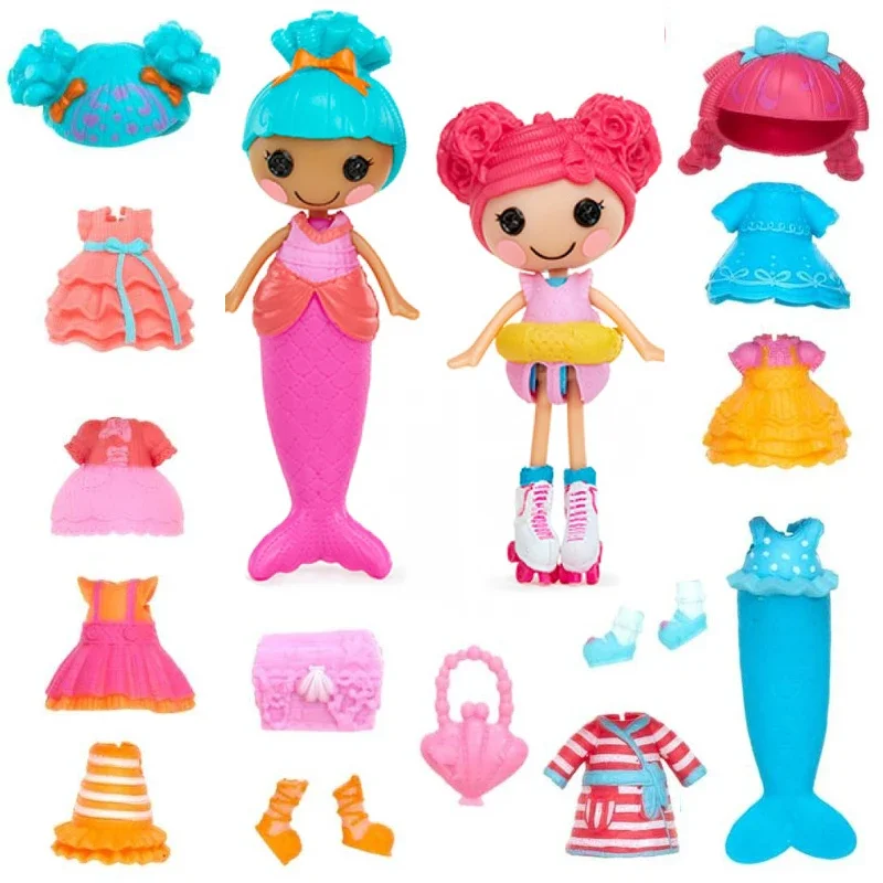 New Mini Lalaloopsy Lalaloopsy Minis Style Swap Mermaids Dress Up Doll Figure Toy Set Kids Toys Dolls For Girls Children Gifts