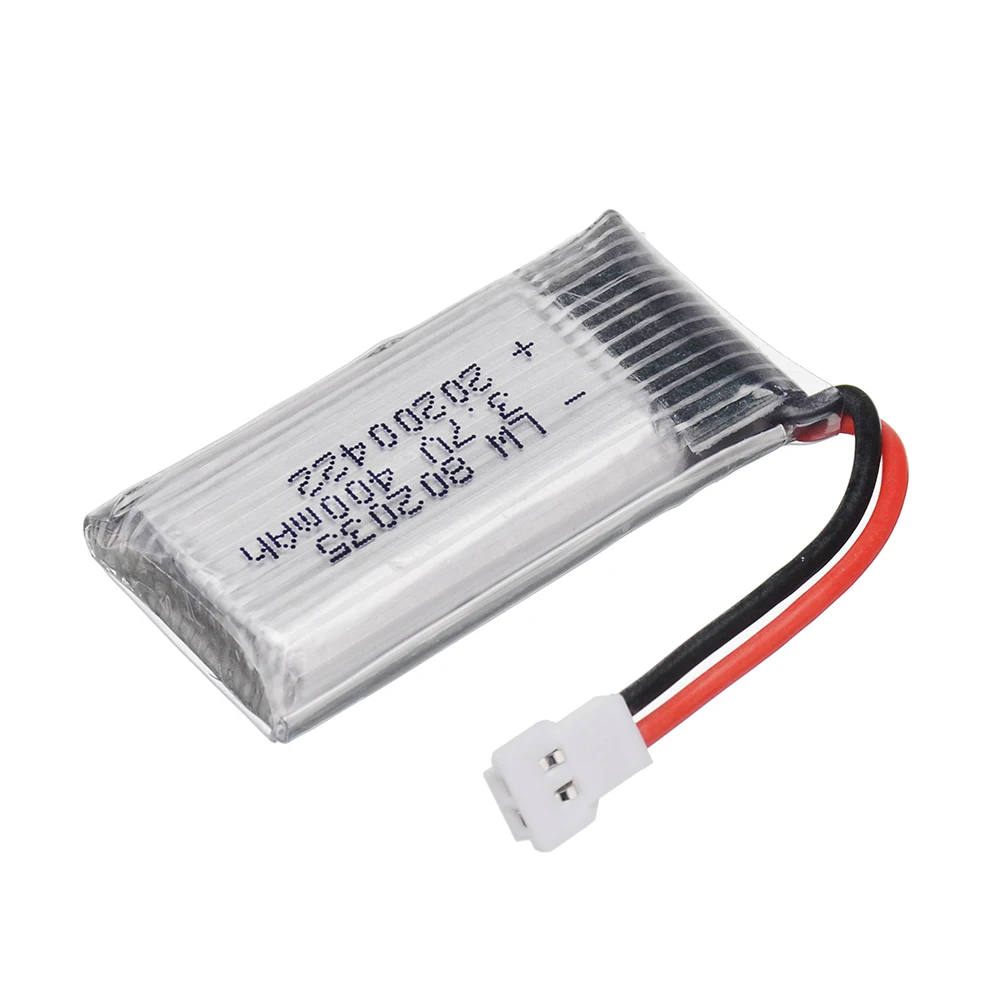 Batterie Lipo avec chargeur XH2.54 pour importateur RC, pièces de rechange, Tage Hknit H31, KY101, E33C, E33, U816A, Vå, H6C, 3.7V, 400mAh, 3.7V, 1S