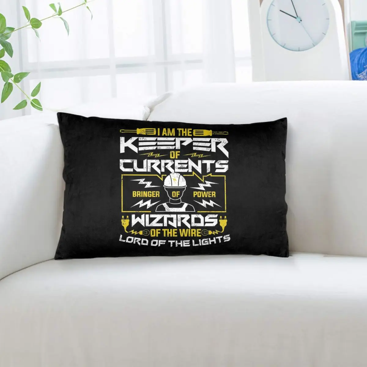 Electrician Electrical Engineering Power Rectangle Pillowcase Cushion Cover Decorative Bedroom Bed Home Comfort Throw Pillow