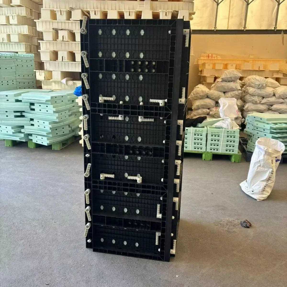 Adjustable plastic steel stencil square column pouring concrete stencil mold can be reused