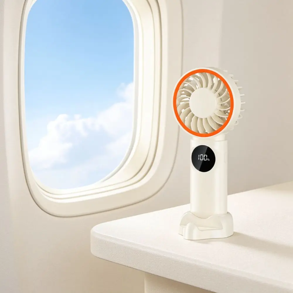 USB Rechargeable Personal Cooling Fan Portable Neck Fan Digital Display Handheld Air Conditioner Desk Fan For SYC Outdoor