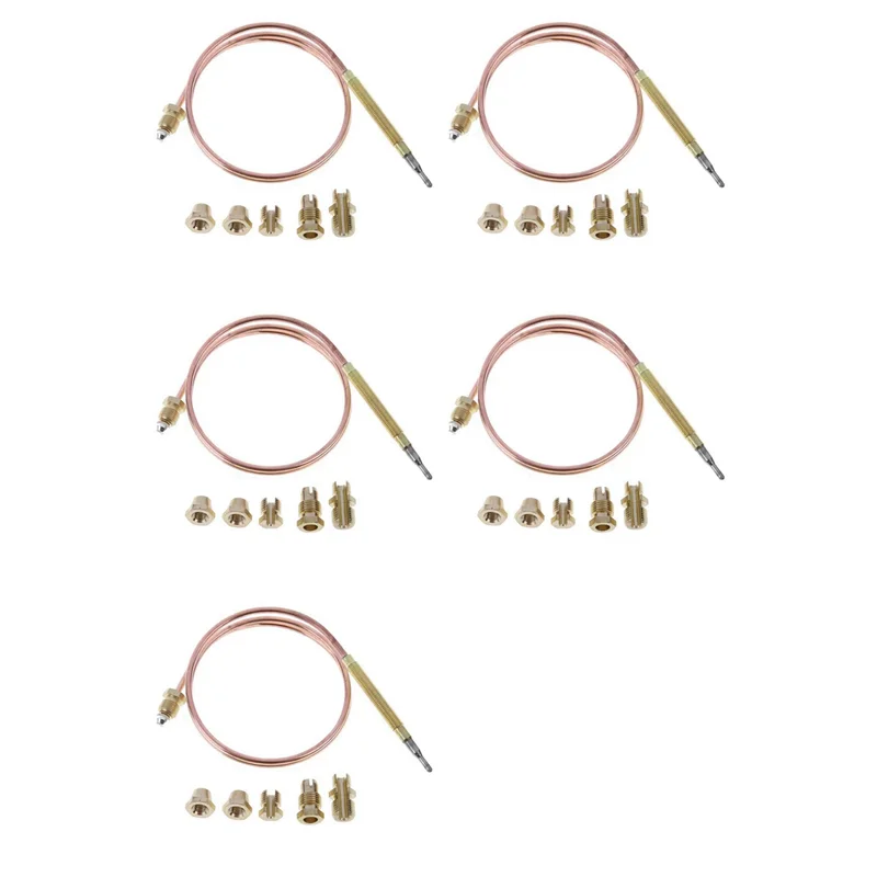 

【RECOMMEND】5 комплектов, 60 см, газовая плита, термопара, часть нагревателя, горелка, универсальный камин, сменные адаптеры, цифровой контроль температуры