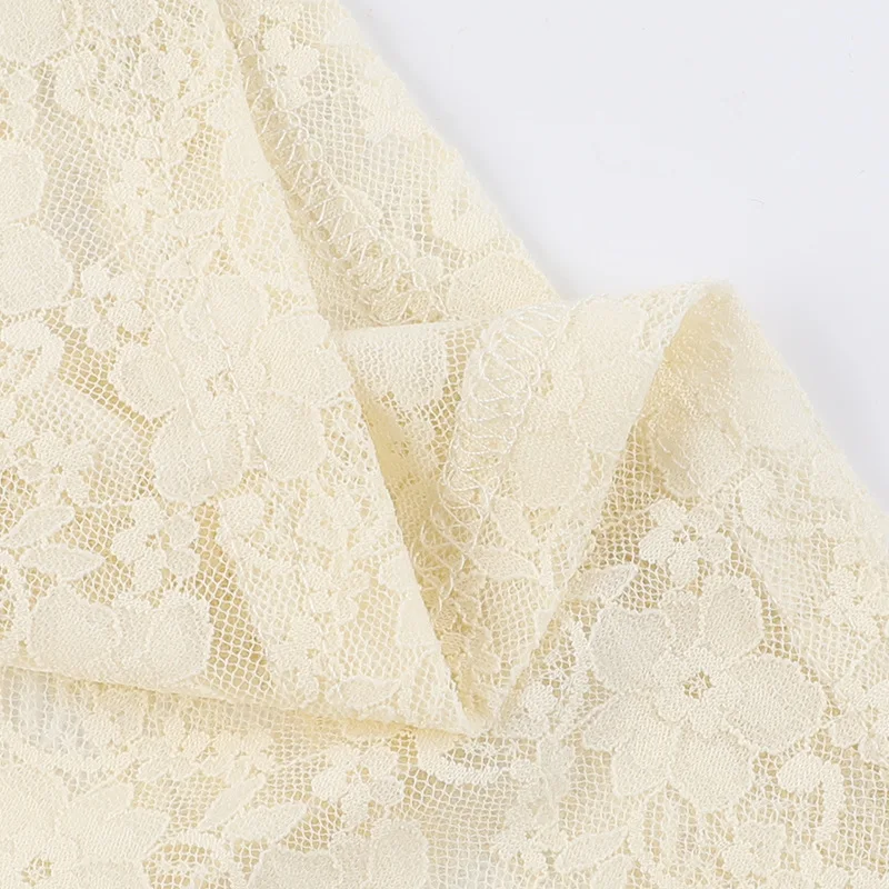 Lace Patchwork Crop Top Sexy Women Backless Bustier Tank Top Fashion Clothes High Street Party Club See Though Camisole Top