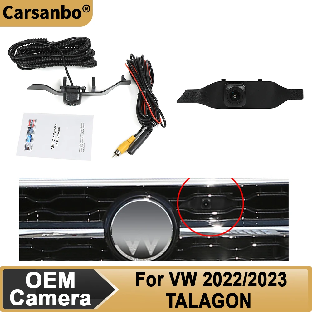 

Автомобильная камера переднего вида Cfly AHD для VW 2022 2023, Talagon, объектив ночного видения «рыбий глаз», водонепроницаемый мониторинг парковки, 1080P AHD